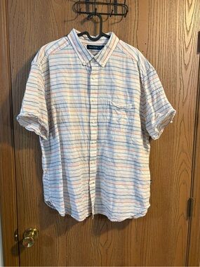 Nautica Button Down Striped Casual Dress Shirt